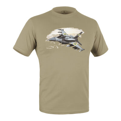 Футболка з малюнком "F-16" Tan 499