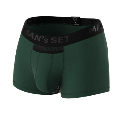 Трусы мужские анатомические с сеткой Men's Set Anatomic Classic Light Black Series. Темно-зеленый
