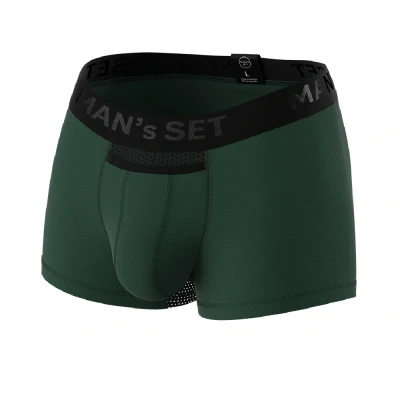 Труси чоловічі анатомічні з сіткою Men's Set Anatomic Classic Light Black Series. Темно-зелений