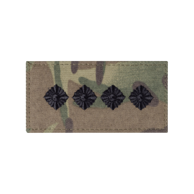 Погон ЗСУ капітан (чорна нитка, на липучці). Мультикам