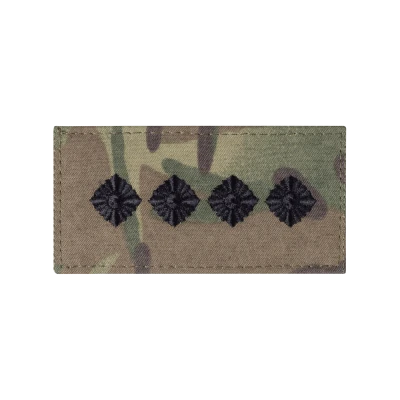 Погон ЗСУ капітан (чорна нитка, на липучці). Мультикам