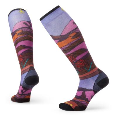 Шкарпетки жіночі Smartwool Wm's Ski Zero Cushion Floral Field Print OTC, Picante
