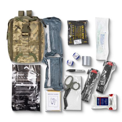 Медицинский комплект E-CLK (Elite Combat Lifesaver Kit) для неотложной помощи. Пиксель