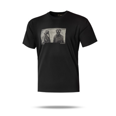Футболка Basic Military T-Shirt. Gasmask Grins. Cottone/Elastane, чорний