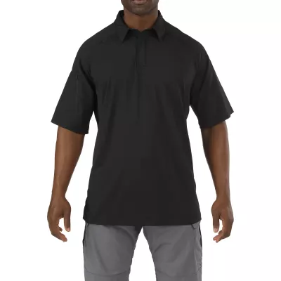 Футболка поло тактическая с коротким рукавом "5.11 RAPID PERFORMANCE POLO - SHORT SLEEVE" Black