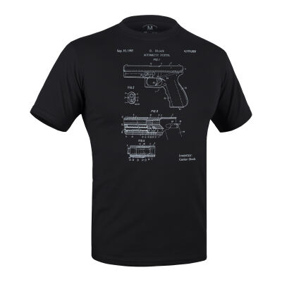 Футболка с рисунком "GLOCK Pistol Legend" Combat Black