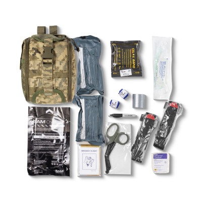 Медичний комплект E-CLK (Elite Combat Lifesaver Kit) для невідкладної допомоги. Піксель
