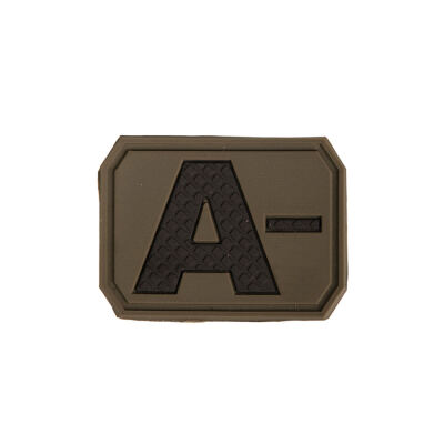 Нашивка на липучці Sturm Mil-Tec "Blood Type Patch A Negative PVC 3D" Olive