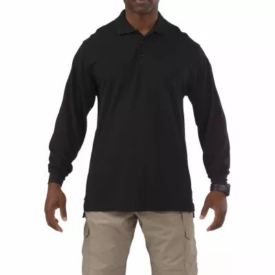 Футболка Поло тактична з довгим рукавом "5.11 Tactical Professional Polo - Long Sleeve" Black