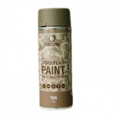 Краска маскировочная аэрозольная RecOil Camouflage paint. Tan, 400 мл