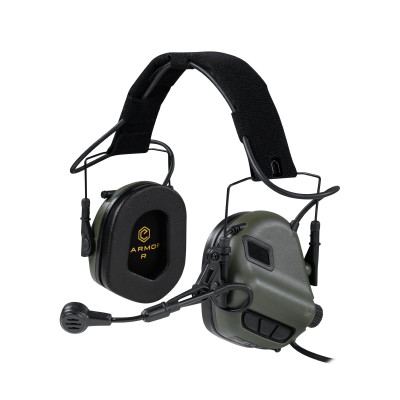 Активні навушники Earmor MilPro M32 Mark 3 з мікрофоном. Олива