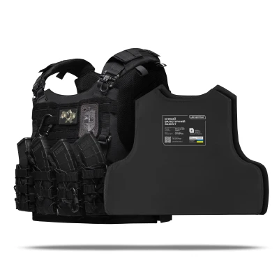 Бойовий бронежилет IBV-2 (Stanag 2920). Вага 4.3 кг. Збільшена площа захисту. Чорний. L/XL Бойовий бронежилет IBV-2 (Stanag 2920). Вага 4.3 кг. Збільшена площа захисту. Чорний. L/XL