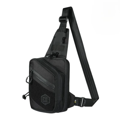 Сумка M-Tac Sling Pistol Bag Elite Hex с липучкой. Черный