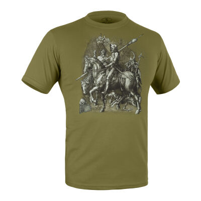 Футболка з малюнком "Лицар, смерть і диявол" Olive Drab
