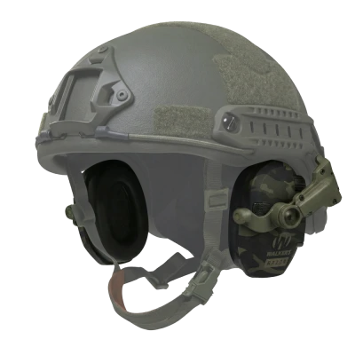 Активные наушники Walker's Razor Slim с креплением на шлем и гелевыми амбушюрами. Черный мультикам