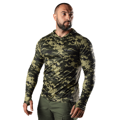 Лонгслів Chiton Air Hood Pixel Green
