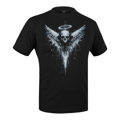 Футболка з малюнком "Angel Skull" Combat Black