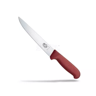 Ніж Victorinox кухонний Fibrox обваловувальний 18 см, червоний, клинок 180 мм