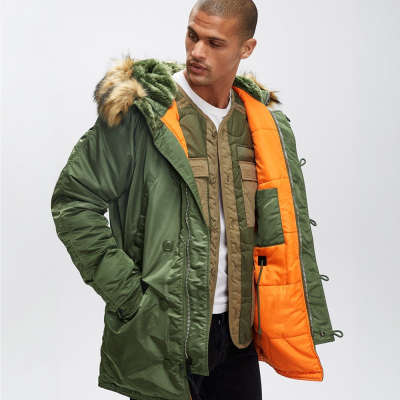 Куртка Alpha Industries N-3B Slim Fit Parka. Зелений