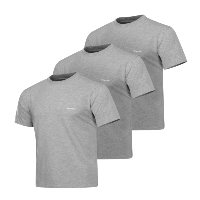 Комплект футболок (3 шт) Basic Military T-shirt 2.0. Cotton and Elastane. Серый