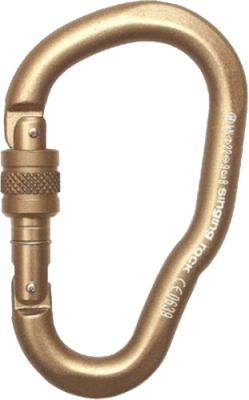Карабін Singing Rock Jumbo HMS Screw Gate 22kN gold