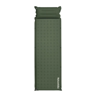 Килимок самонадувний одномісний з подушкою Naturehike CNK2550WS025, 30мм. Зелений