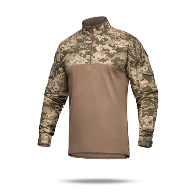 Тактическая рубашка Core Combat Shirt, длинный рукав, комбинированные материалы. Пиксель (мм-14). L