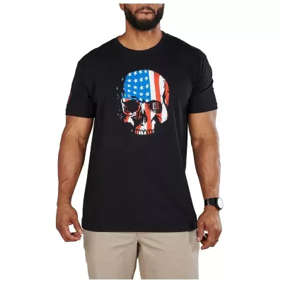Футболка з малюнком "5.11 Tactical USA Skull" Black