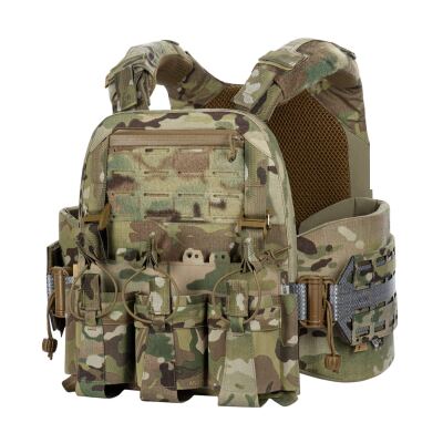 M-Tac плитоноска Cuirass Tiger Elite з камербандами 2-го класу захисту під бронеплити розміру M, Мультикам
