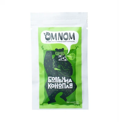 Батончик энергетический ЇDLO OMNOM бомбическая конопля, 50 г Батончик энергетический ЇDLO OMNOM бомбическая конопля, 50 г