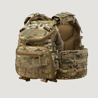 Комплект плитоноска Real Defence з підсумками та штурмова панель | під бронеплити 25х30 см. Мультикам