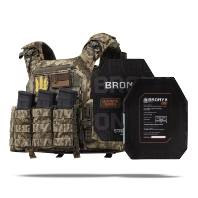 Бронежилет увеличенный 3 класса (PRO) L. Вес 3.4 кг. Полиэтиленовые плиты 1.14 кг. Піксель (мм-14)