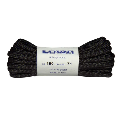 Шнурки Lowa Trekking Black-Black (черный). Длина 180 см