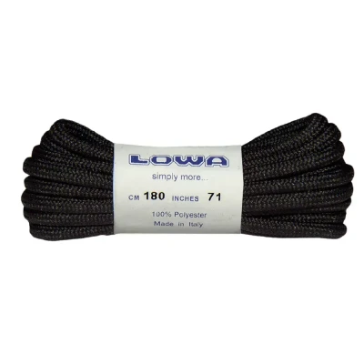 Шнурки Lowa Trekking Black-Black (черный). Длина 180 см