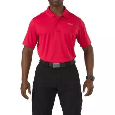 Футболка поло тактична з коротким рукавом "5.11 Pinnacle Short Sleeve Polo" Range Red