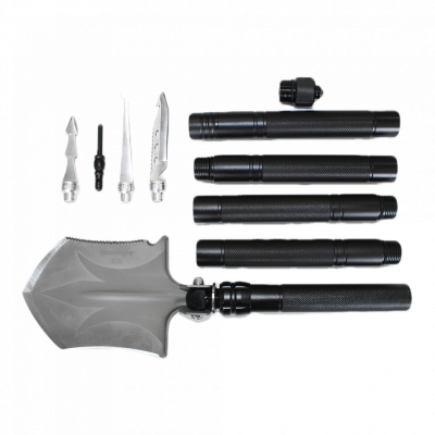 Лопата багатофункціональна Adimanti HK002. Чорне металеве руків'я