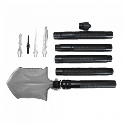 Лопата багатофункціональна Adimanti HK002. Чорне металеве руків'я