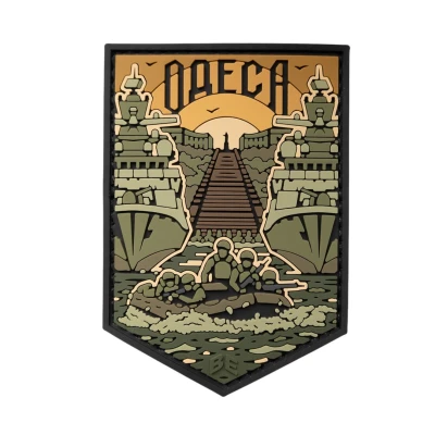 Патч (шеврон) «Одесса» от Brand Element. Мягкий ПВХ пластик. Олива Патч (шеврон) «Одесса» от Brand Element. Мягкий ПВХ пластик. Олива