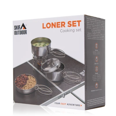 Набор для приготовления пищи Skif Outdoor Loner Set. Нержавеющая сталь Набор для приготовления пищи Skif Outdoor Loner Set. Нержавеющая сталь