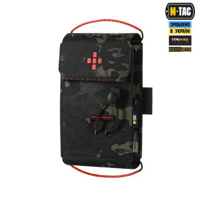Аптечка-вкладиш M-Tac тактична індивідуальна IFAK Elite, 20,5 x 12 x 4 см, Мультикам Чорний