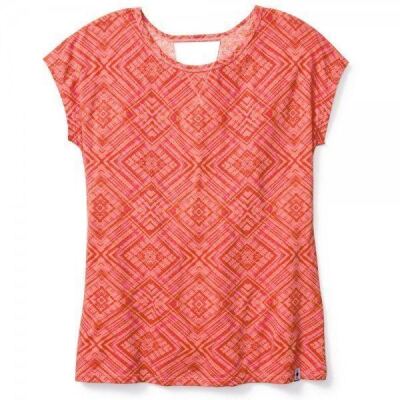 Футболка жіноча Smartwool Merino 150 Pattern Tee, Bright Coral