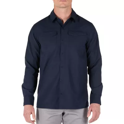 Сорочка тактична з довгим рукавом "5.11 FREEDOM FLEX WOVEN SHIRT - LONG SLEEVE" Peacoat