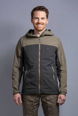 Трекінгова чоловіча куртка Soft Shell Tatonka Cesi M's Hooded Jacket, Dark Grey/Olive