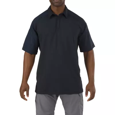 Футболка поло тактическая с коротким рукавом "5.11 RAPID PERFORMANCE POLO - SHORT SLEEVE" Dark Navy