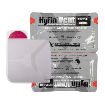Окклюзионная наклейка NAR HyFin® Vent Chest Seal Twin Pack (комплект) Окклюзионная наклейка NAR HyFin® Vent Chest Seal Twin Pack (комплект)