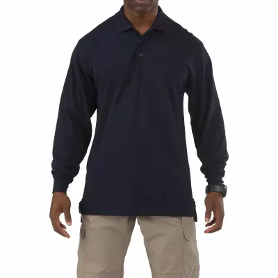 Футболка Поло тактична з довгим рукавом "5.11 Tactical Professional Polo - Long Sleeve" Dark Navy