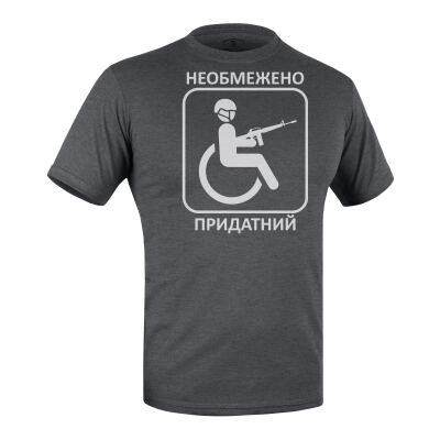 Футболка з малюнком "Придатний" Grey Melange