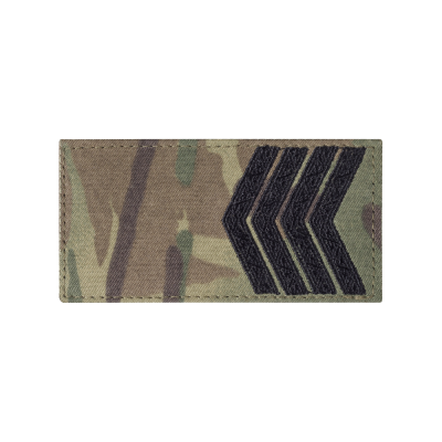 Погон ЗСУ старший сержант (чорна нитка, на липучці). Мультикам