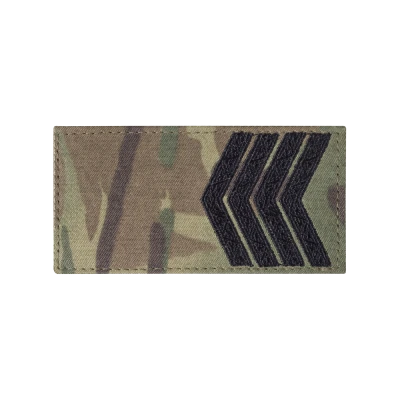 Погон ЗСУ старший сержант (чорна нитка, на липучці). Мультикам