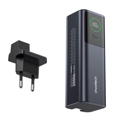 Павербанк Choetech B1012 20000mAh Grey 100W EU адаптер QC3.0 PD3.0